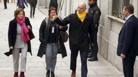 Entrada de Romeva per declara / Foto: ACN Entrada de Romeva per declara / Foto: ACN