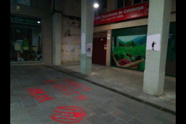 Pintades a la seu del PSC / Foto: Arran