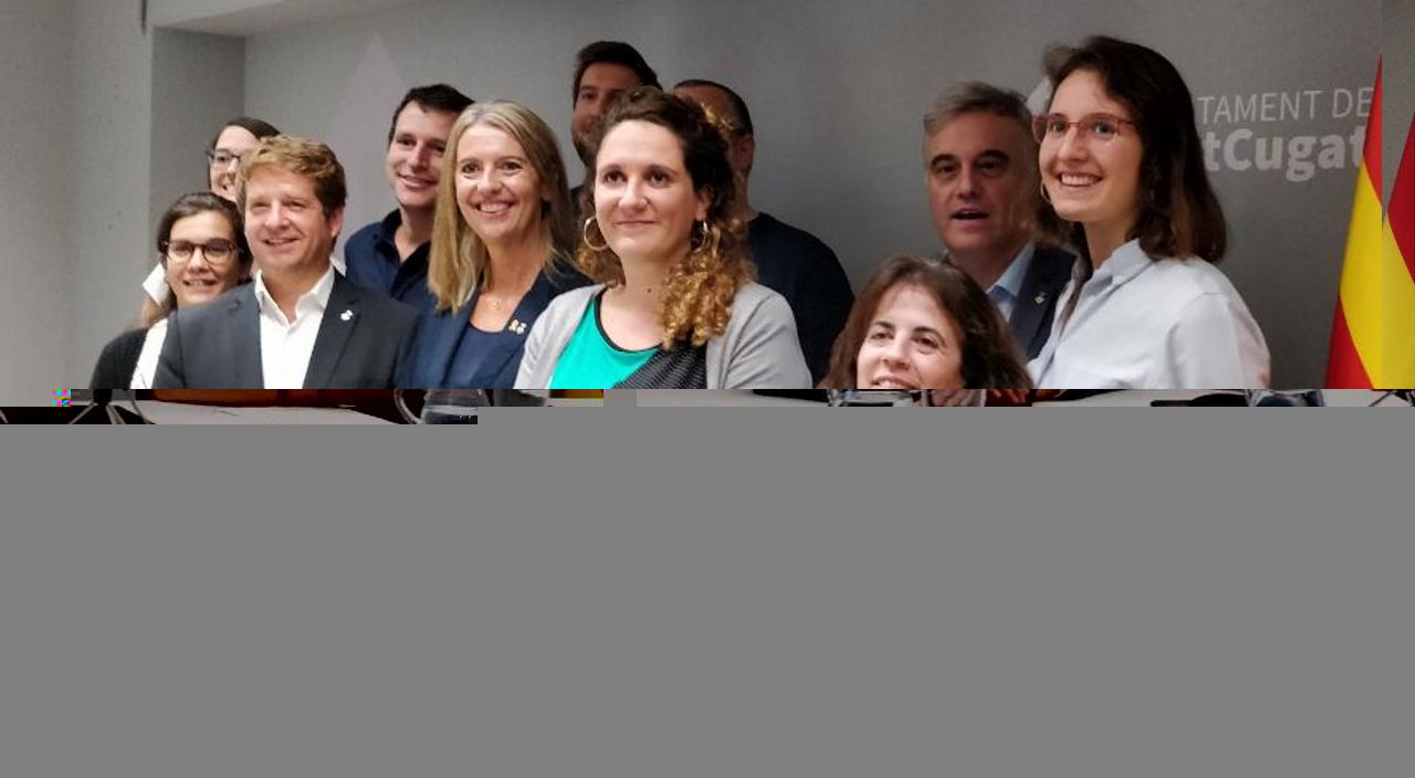 Els regidors del tripartit han assistit a la roda de premsa / Foto: Cugat Mèdia