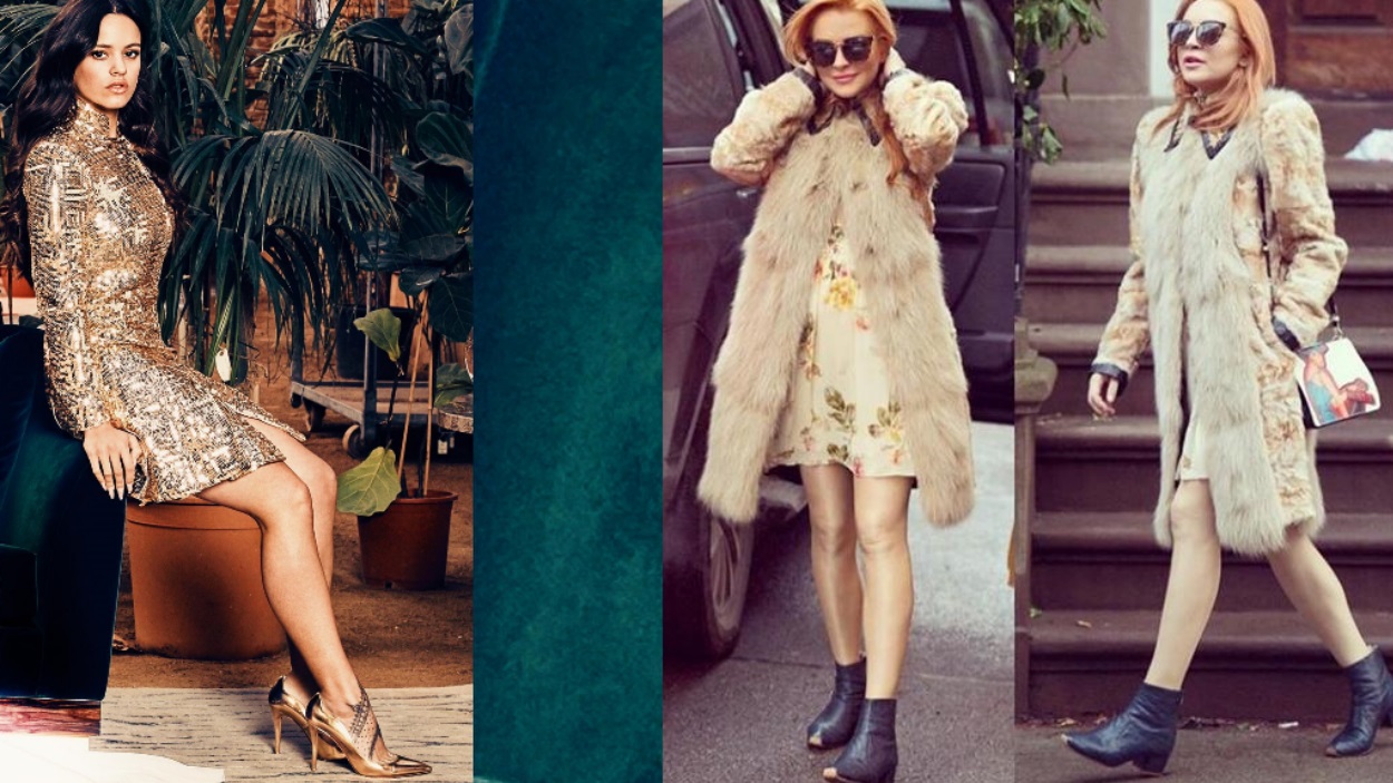 Rosalía i Lindsay Lohan lluint sabates de Serena Whitehaven / Foto: Cedida per Belén Ortiz